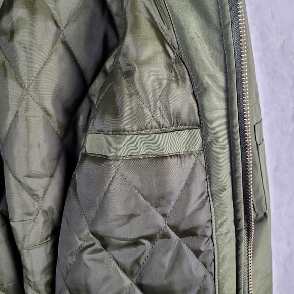 HanTon Bomber Jacket Mens Large Olive Military Green - Picture 4 of 12